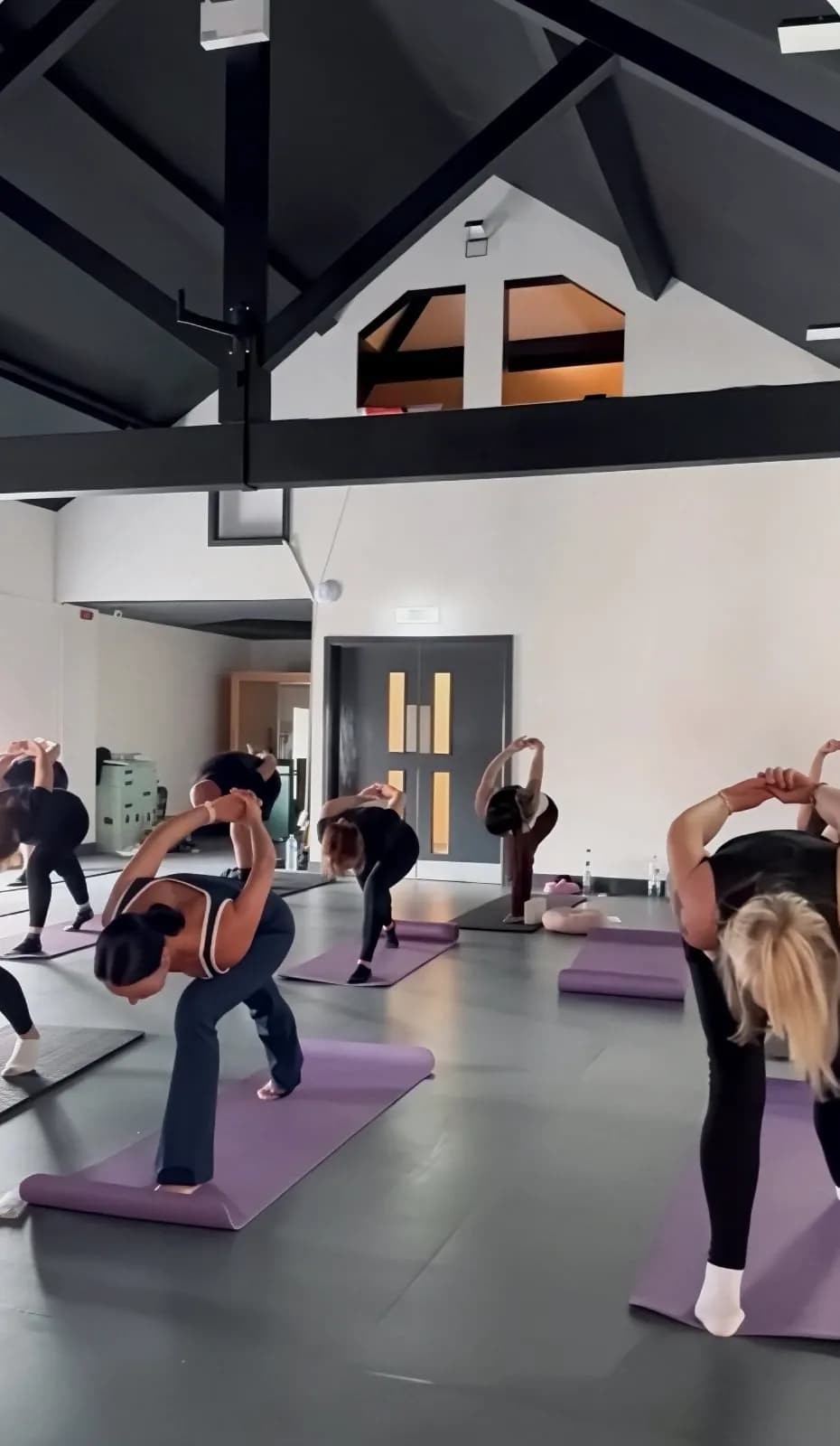 A supported yoga class at Argyle Community Fitness