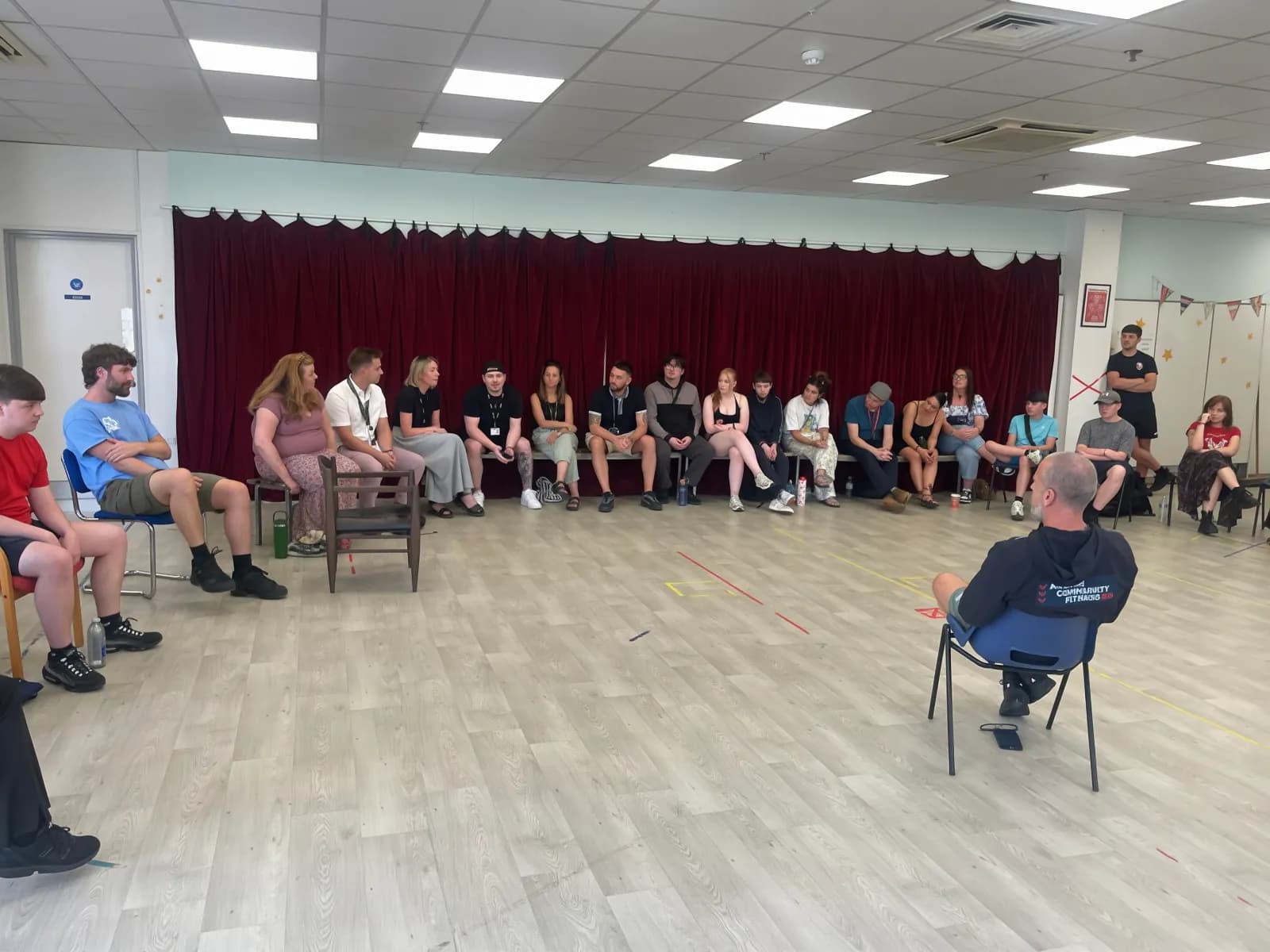 A violence awareness talk with a community group